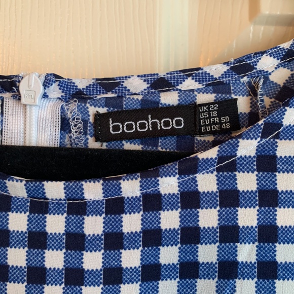 Gingham Print Embroidered Smock Dress - Picture 8 of 10